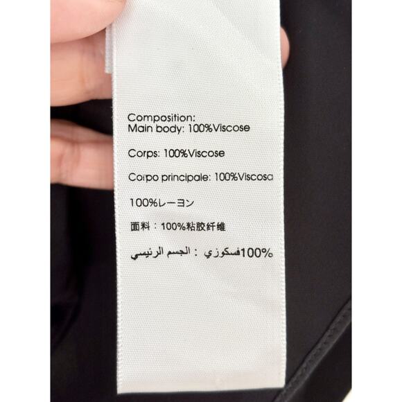 3.1 Phillip Lim Satin Pearl Button Ruffle Cascade Tank Top Black Women's Size 0 - Picture 5 of 5